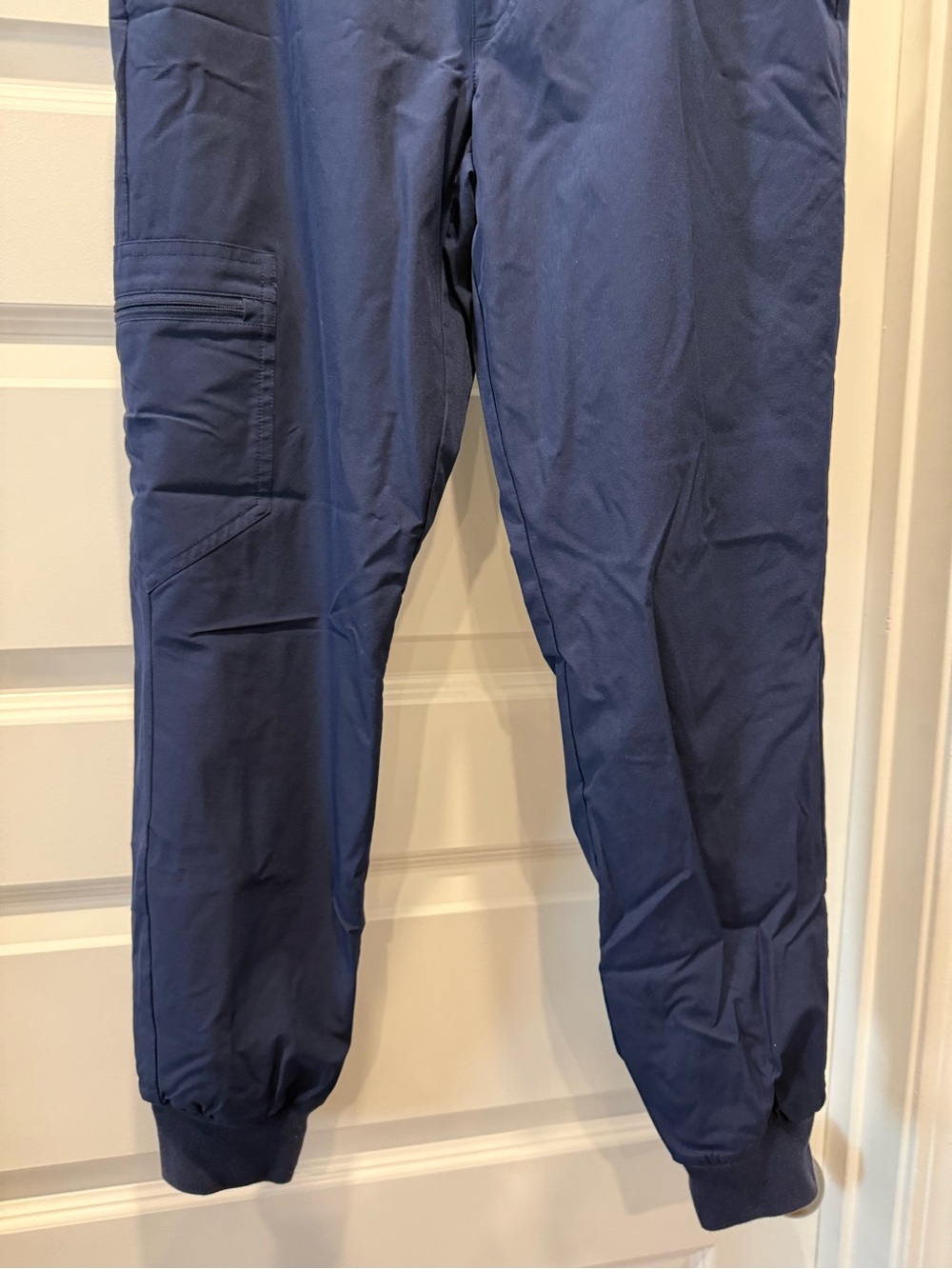 Figs Navy Joggers with Teal Drawcord - Picture 3 of 6